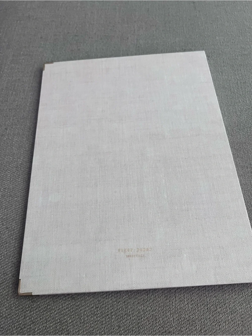 Light Gray Sugar Paper Clipboard with Elegant Gold Low-Profile Metal Clip